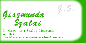 giszmunda szalai business card